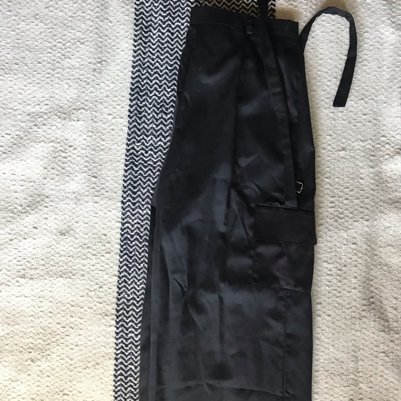 Black Cargo Wide Leg Trousers - Picture 7 of 8